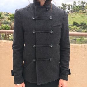 Dark grey whool peacoat